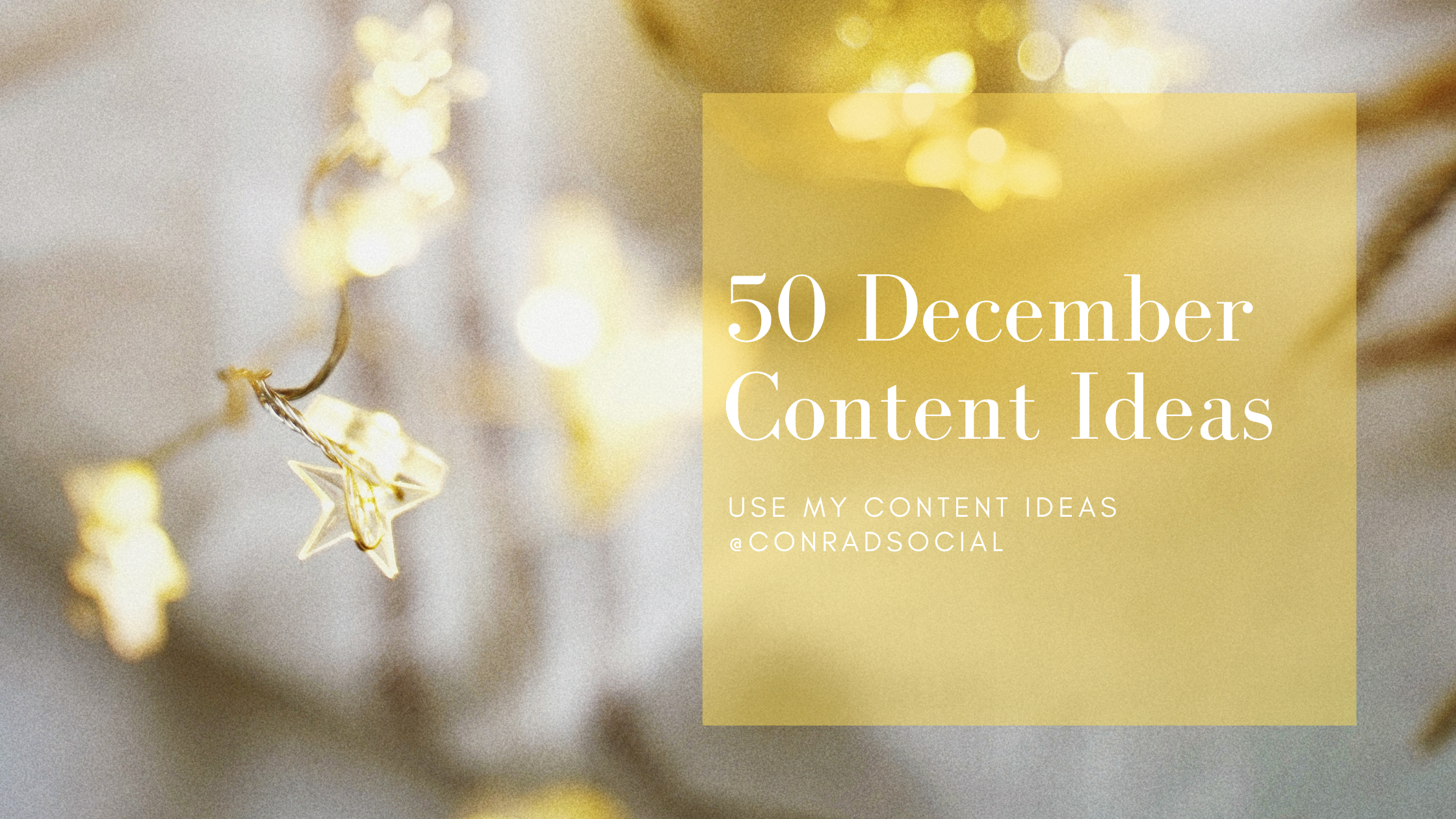 100+ December Social Media Post Ideas - Conrad Social